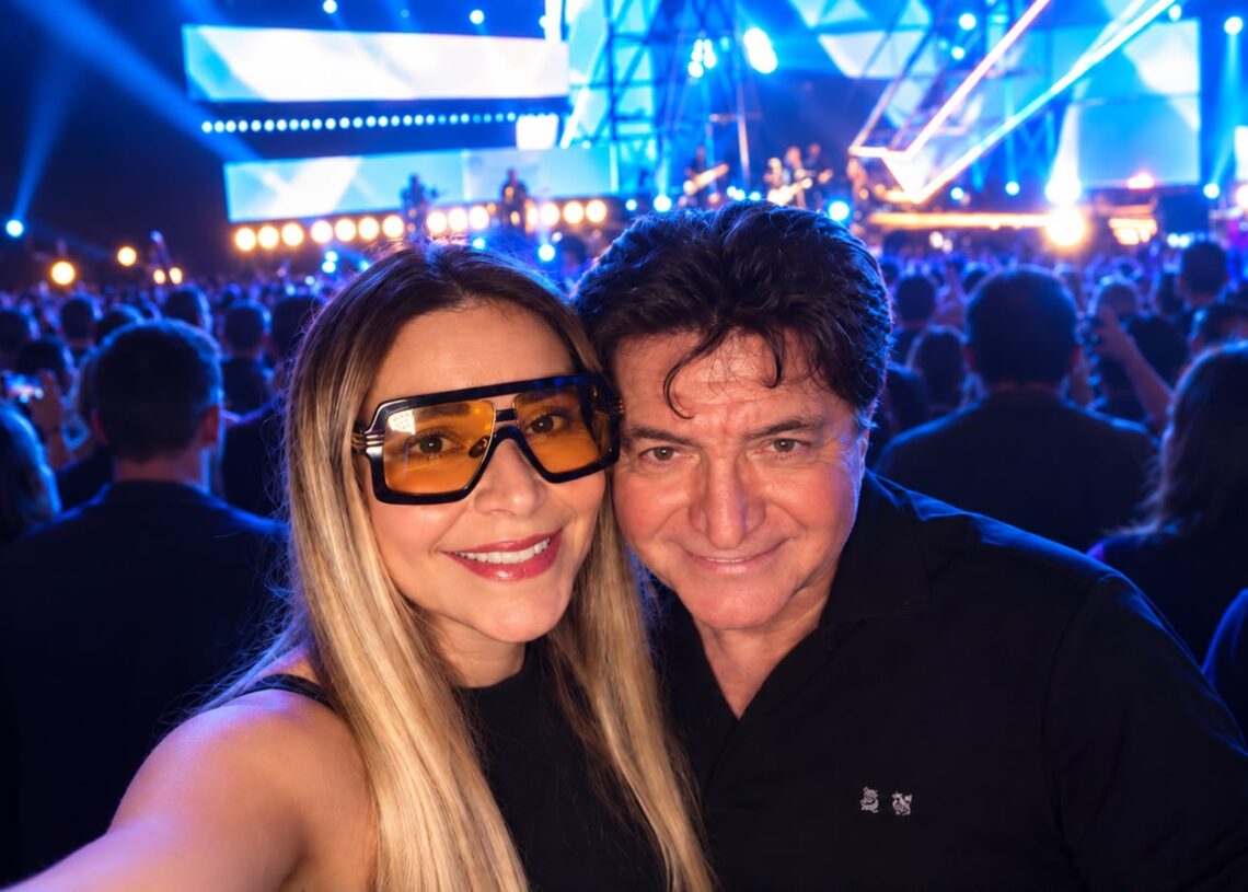 Simone Almeida Martins prestigia DVD de Zezé com a família